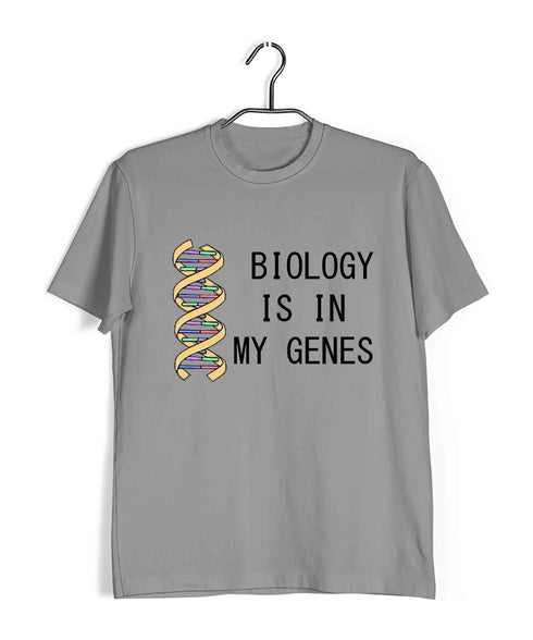 Science Nerd Biology Biology is in my Genes Custom Printed Graphic Design T-Shirt for Men